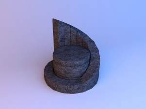 modern leather pouf-sofa Modelo 3D