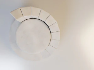 modern leather pouf-sofa 3D Model