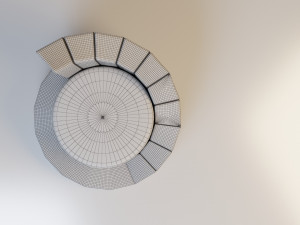 modern leather pouf-sofa 3D Model