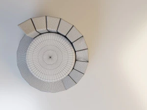 modern leather pouf-sofa 3D Model