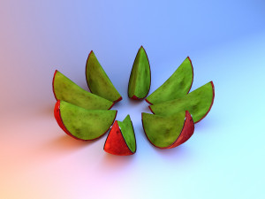 modern pouf of textiles apple-sofa 3D Model