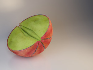 modern pouf of textiles apple-sofa 3D 模型