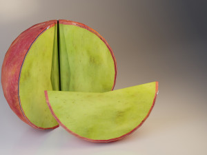 modern pouf of textiles apple-sofa 3D 模型