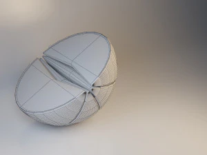 Moderner Polsterhocker aus Textil-Apple-Sofa 3D Modell