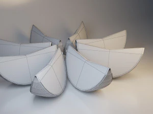 Moderner Polsterhocker aus Textil-Apple-Sofa 3D Modell