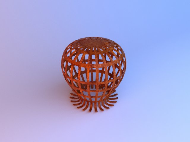 classic copper-brass pouf-sofa 3D Model .c4d .max .obj .3ds .fbx .stl .blend 