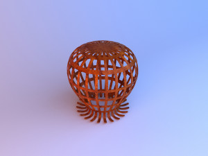 classic copper-brass pouf-sofa Modèle 3D
