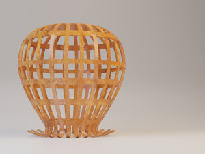 classic copper-brass pouf-sofa 3D Model
