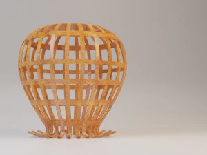 classic copper-brass pouf-sofa 3D Model