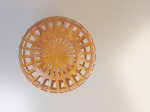 classic copper-brass pouf-sofa 3D Model
