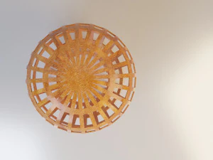classic copper-brass pouf-sofa 3D Model
