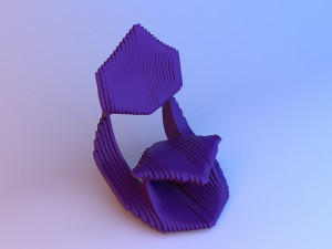 modern parametric plastic chair 3D Model