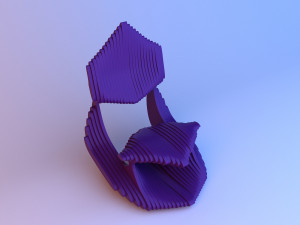 modern parametric plastic chair Model 3D