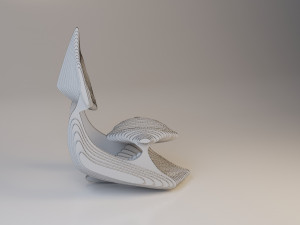 modern parametric plastic chair 3Dモデル