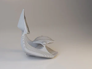 modern parametric plastic chair 3D Model