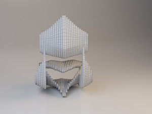 modern parametric plastic chair 3Dモデル
