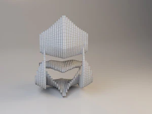 modern parametric plastic chair 3D Model