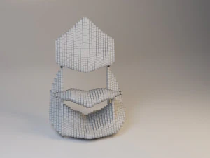 modern parametric plastic chair 3D Model