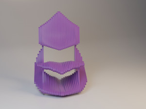 modern parametric plastic chair 3Dモデル