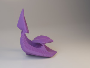 modern parametric plastic chair 3Dモデル