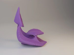 modern parametric plastic chair 3D Model
