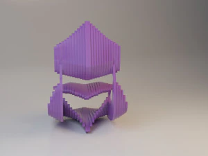 modern parametric plastic chair 3D Model