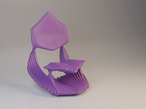 modern parametric plastic chair 3Dモデル