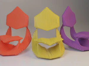 modern parametric plastic chair 3D Model