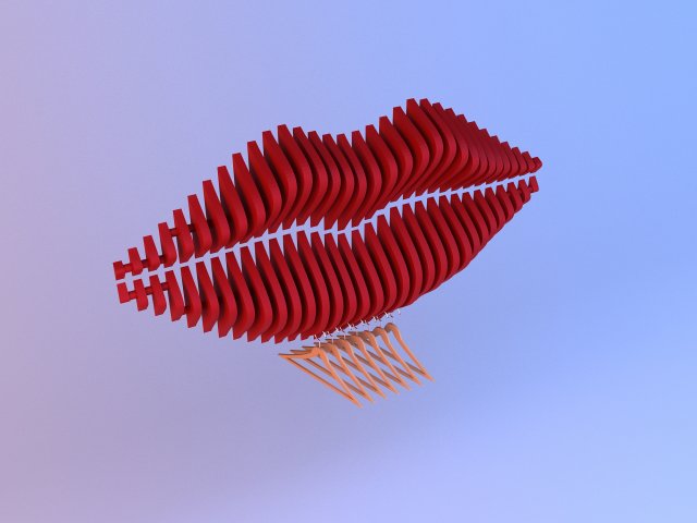 hanger lips design Modello 3D .c4d .max .obj .3ds .fbx .stl .blend