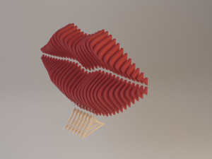 hanger lips design Modello 3D