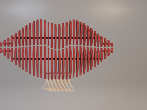 hanger lips design Modello 3D