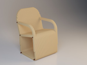 chair parametric wood loft 3D 模型