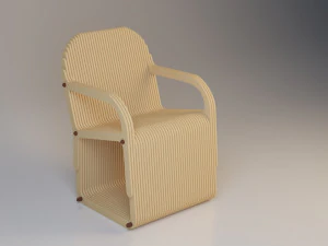 chair parametric wood loft 3D Model