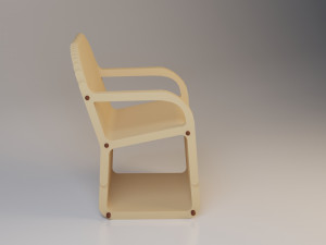 chair parametric wood loft 3D 模型