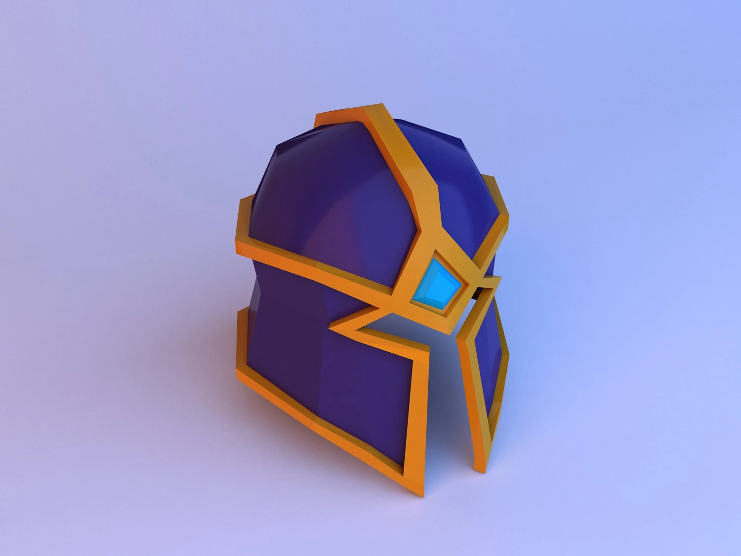 ancient fantasy helmet - low-poly low-poly 3D Model .c4d .max .obj .3ds .fbx .stl .blend 