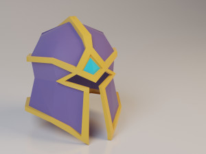 ancient fantasy helmet - low-poly low-poly 3D Model
