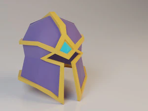 ancient fantasy helmet - low-poly low-poly 3D Model