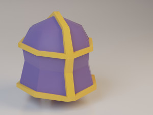 ancient fantasy helmet - low-poly low-poly 3D Model