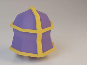 ancient fantasy helmet - low-poly low-poly 3D Model