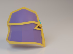 ancient fantasy helmet - low-poly low-poly 3D Model