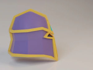 ancient fantasy helmet - low-poly low-poly 3D Model