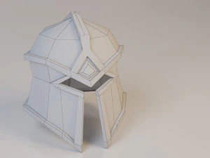 ancient fantasy helmet - low-poly low-poly 3D Model