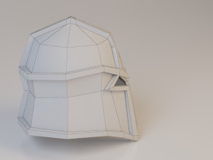 ancient fantasy helmet - low-poly low-poly 3D Model
