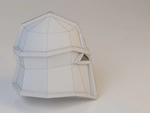 ancient fantasy helmet - low-poly low-poly 3D Model