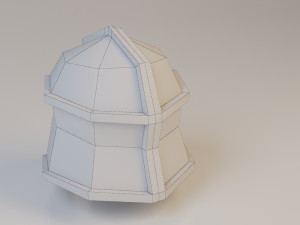 ancient fantasy helmet - low-poly low-poly 3D Model