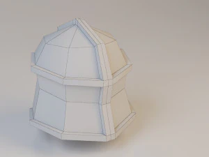 ancient fantasy helmet - low-poly low-poly 3D Model