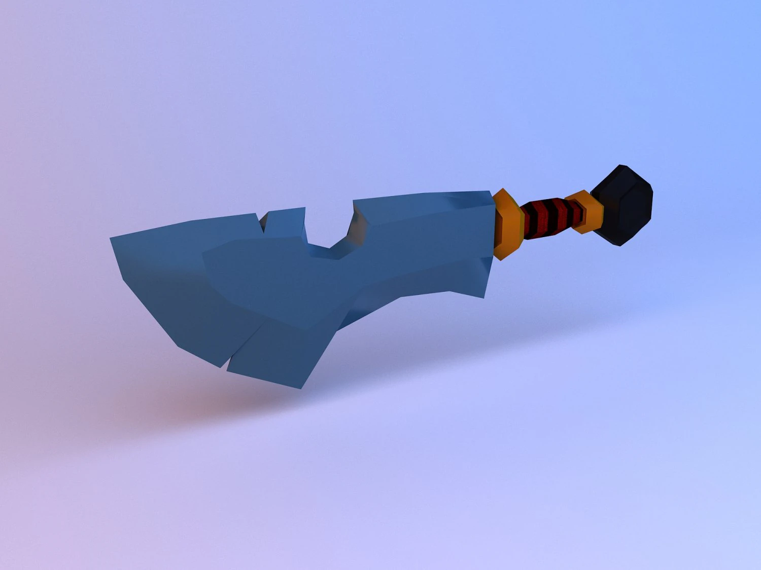 sword - dagger low-poly low-poly 3D Model .c4d .max .obj .3ds .fbx .stl .blend
