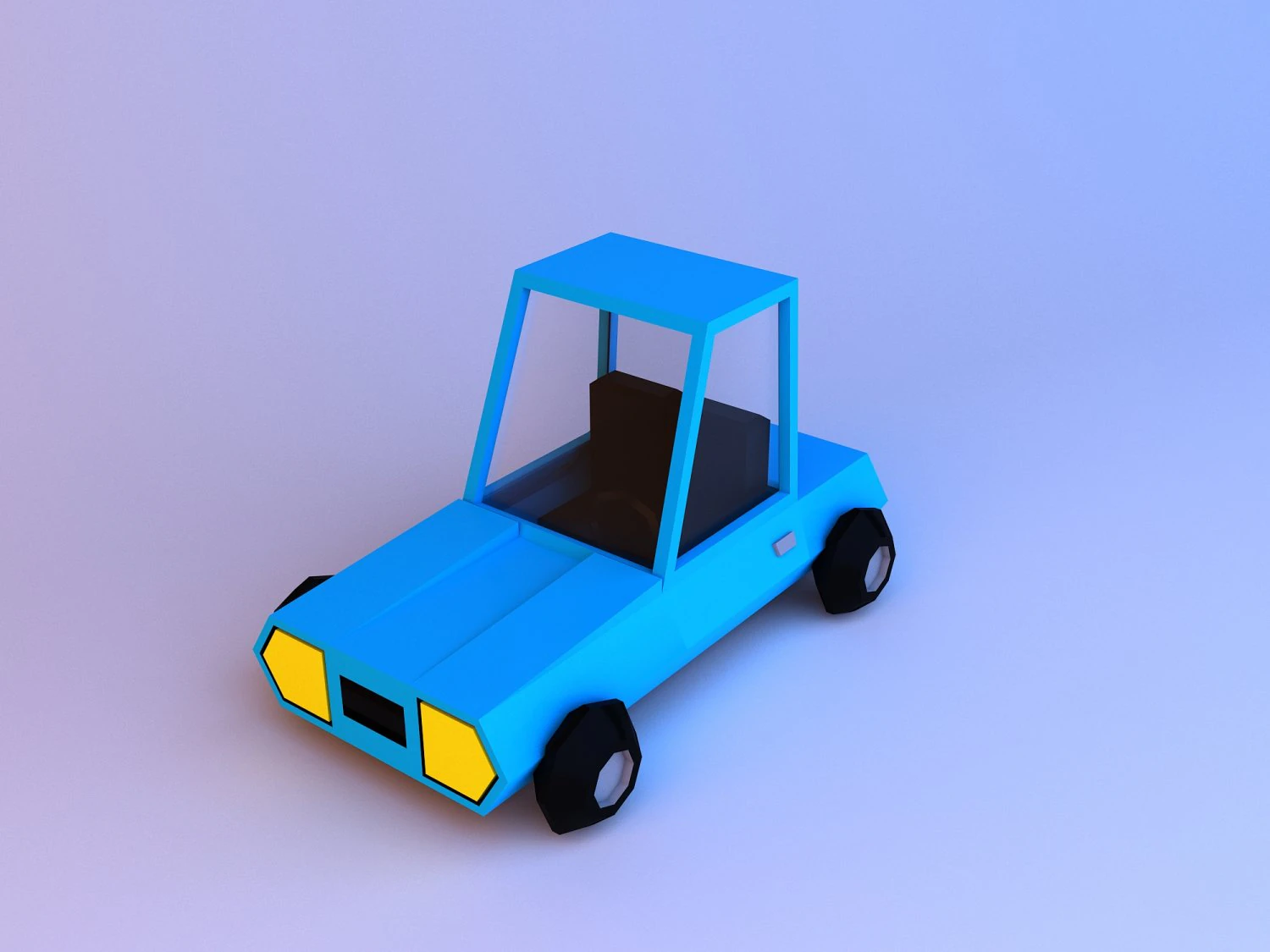 cartoon car low-poly low-poly 3D Model .c4d .max .obj .3ds .fbx .stl .blend 