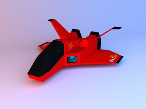 spaceship low-poly toy low-poly 3D Model