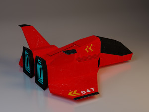spaceship low-poly toy low-poly 3Dモデル